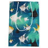 Angelfish Aquarium Pattern Mittlere Geschenktüte (Rückseite)