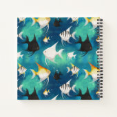 Angelfish Aquarium Pattern Notizblock (Rückseite)