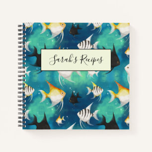 Angelfish Aquarium Pattern Notizblock