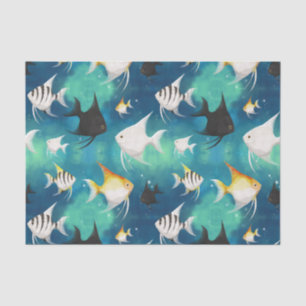 Angelfish Aquarium Pattern Seidenpapier