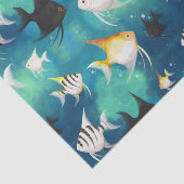 Angelfish Aquarium Pattern Seidenpapier (Ausschnitt)