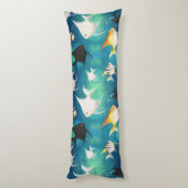 Angelfish Aquarium Pattern Seitenschläferkissen (Rückseite (Vertikal))