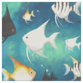 Angelfish Aquarium Pattern Stoff (Nahaufnahme)