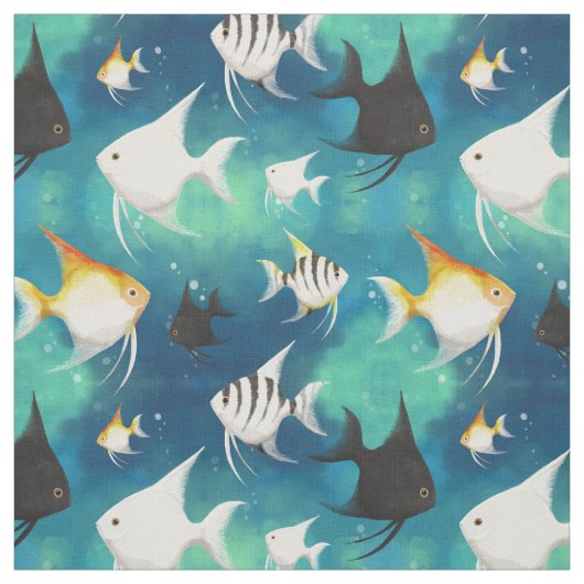 Angelfish Aquarium Pattern Stoff (Muster)