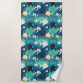 Angelfish Aquarium Pattern Strandtuch (Vorderseite)