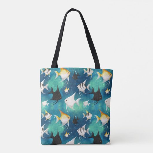Angelfish Aquarium Pattern Tasche (Rückseite)