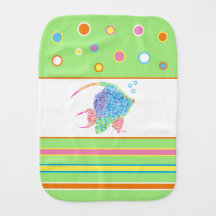 Angelfish Burp Cloth
