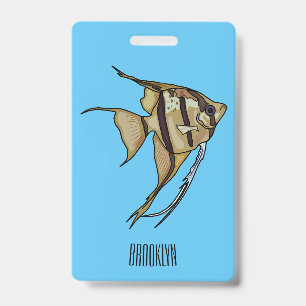 Angelfish Cartoon Illustration Ausweis