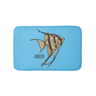 Angelfish Cartoon Illustration Badematte