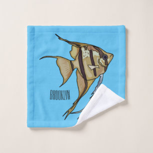 Angelfish Cartoon Illustration Badhandtuch Set