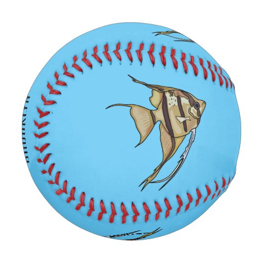 Angelfish Cartoon Illustration Baseball (Vorderseite Links)