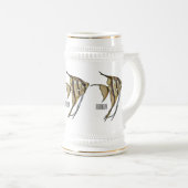 Angelfish Cartoon Illustration Bierglas (VorderseiteRechts)