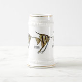 Angelfish Cartoon Illustration Bierglas (Mittel)