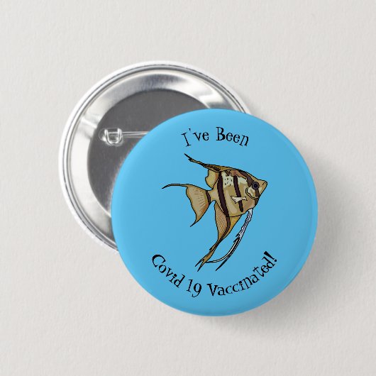 Angelfish Cartoon Illustration Button (Vorne & Hinten)