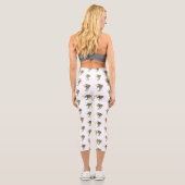 Angelfish Cartoon Illustration Capri Leggings (Rückseite)
