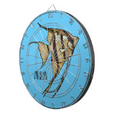 Angelfish Cartoon Illustration Dartscheibe (Vorderseite rechts)