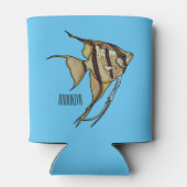 Angelfish Cartoon Illustration Dosenkühler (Rückseite)