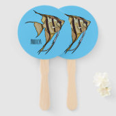 Angelfish Cartoon Illustration Fächer (Vorne und Hinten)