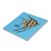 Angelfish Cartoon Illustration Fliese (Seite)