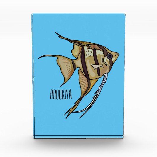 Angelfish Cartoon Illustration Fotoblock (Vorderseite)