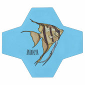 Angelfish Cartoon Illustration Fußball (Flach)