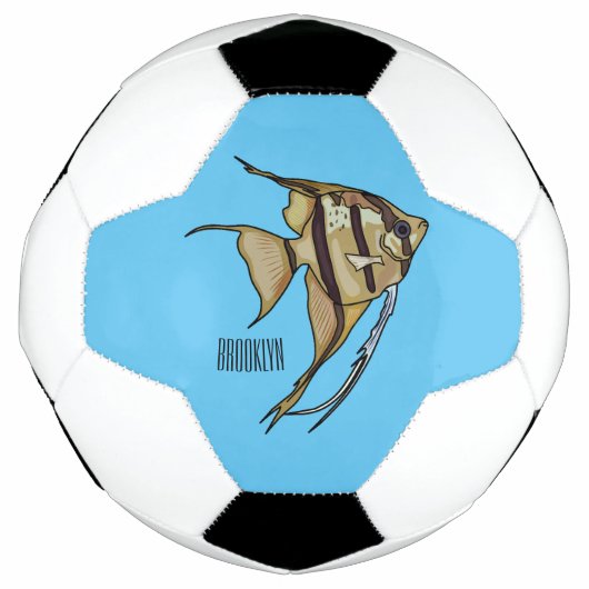 Angelfish Cartoon Illustration Fußball (Vorderseite)