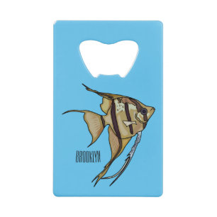Angelfish Cartoon Illustration Geldbeutel Flaschenöffner