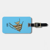 Angelfish Cartoon Illustration Gepäckanhänger (Vorderseite horizontal)