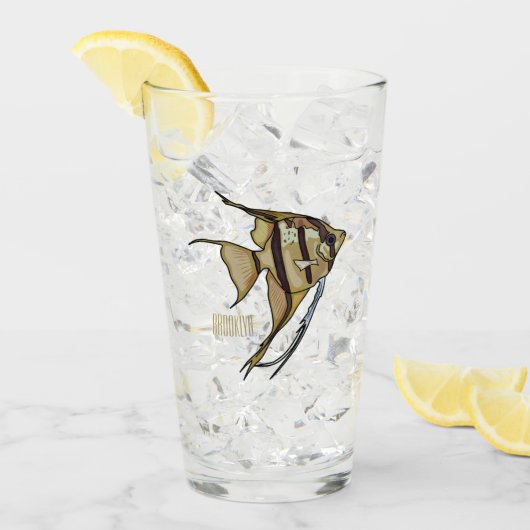 Angelfish Cartoon Illustration Glas (Vorderseite Ice)