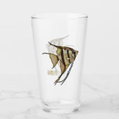 Angelfish Cartoon Illustration Glas (Vorderseite)