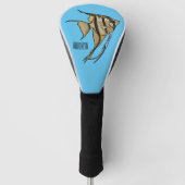 Angelfish Cartoon Illustration Golf Headcover (Vorderseite)