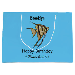 Angelfish Cartoon Illustration Große Geschenktüte