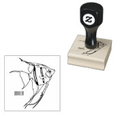 Angelfish Cartoon Illustration Gummistempel (Stempel)