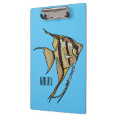 Angelfish Cartoon Illustration Klemmbrett (Links)