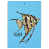 Angelfish Cartoon Illustration Klemmbrett (Rückseite)