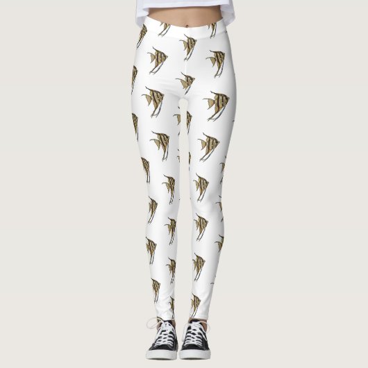 Angelfish cartoon illustration leggings (Vorderseite)