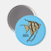 Angelfish Cartoon Illustration Magnet (Vorderseite/Rückseite)