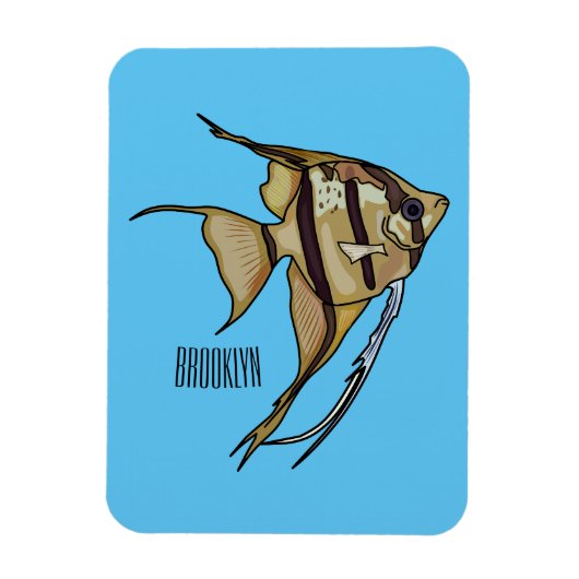 Angelfish Cartoon Illustration Magnet (Vertikal)