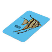 Angelfish Cartoon Illustration Magnet (Linke Seite)