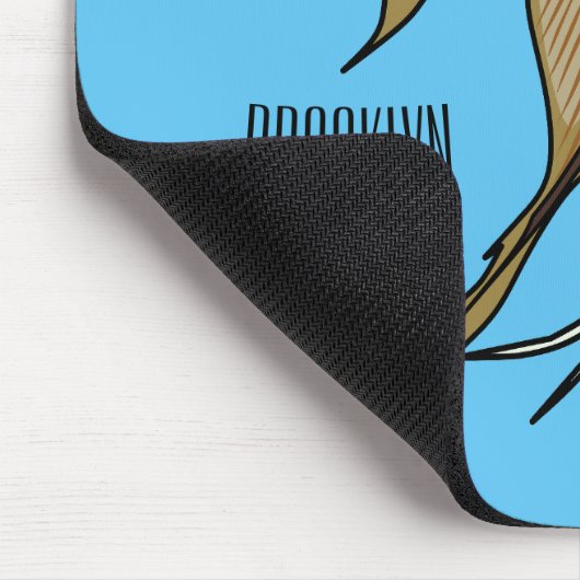 Angelfish Cartoon Illustration Mousepad (Ecke)