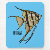 Angelfish Cartoon Illustration Mousepad (Vorne)