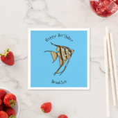 Angelfish Cartoon Illustration Serviette (Beispiel)
