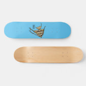 Angelfish Cartoon Illustration Skateboard (Horizontal)