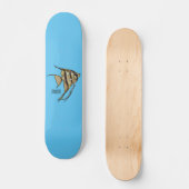 Angelfish Cartoon Illustration Skateboard (Vorderseite)