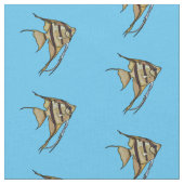 Angelfish Cartoon Illustration Stoff (Nahaufnahme)