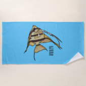 Angelfish Cartoon Illustration Strandtuch (Vorderseite)