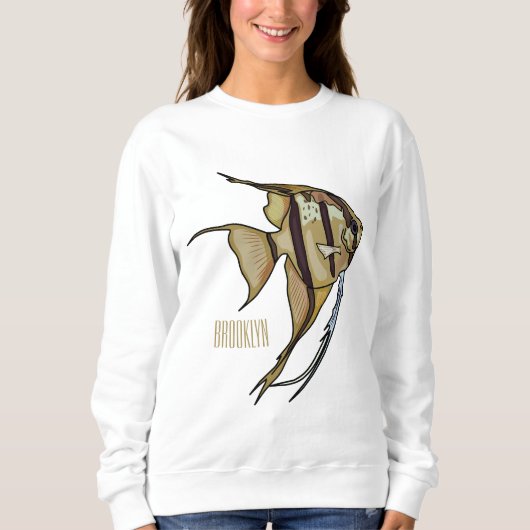 Angelfish Cartoon Illustration Sweatshirt (Vorderseite)