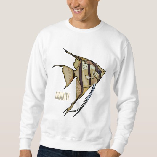 Angelfish Cartoon Illustration Sweatshirt (Vorderseite)
