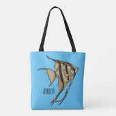 Angelfish Cartoon Illustration Tasche (Rückseite)