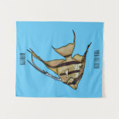 Angelfish Cartoon Illustration Wandteppich (Vorderseite (Horizontal))